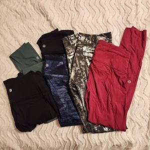 5 pairs of Lululemon leggings